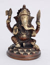 Ganesha statue sitting on Lotus for your sacred space 4" by OMSutra