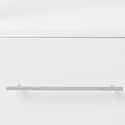 Ottawa Kitchen Cart, Stainless Steel & White 98330