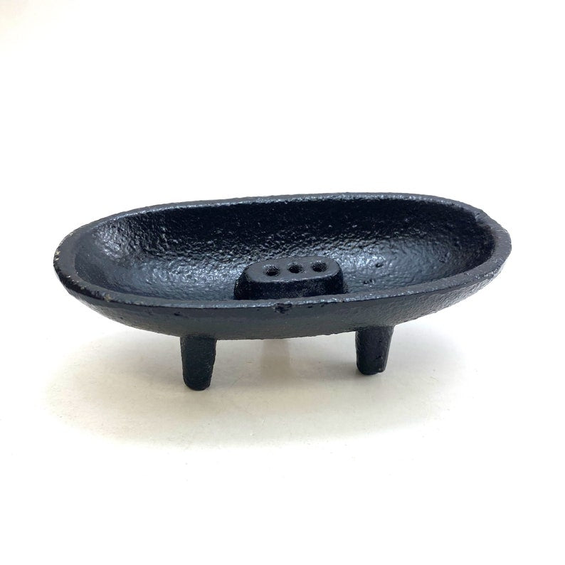 Black Cast Iron Smudge Pot Incense stick and cone Burner 4