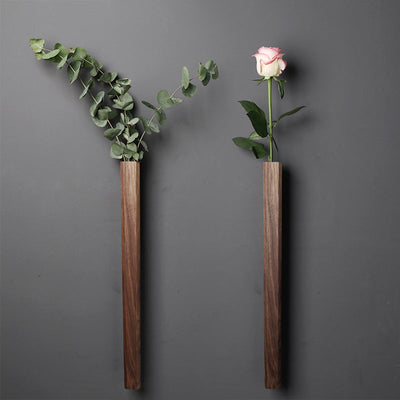 Water Culture Vase Wall Decoration Solid Wood Vase Wall Hanging Vase by A Bit Unique Boutique