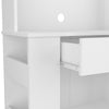 Poole Pantry Cabinet, Three Side Small  Shelves, One Drawer, Double Door Cabinet, Four Adjustable Metal Legs by FM FURNITURE