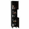 Sheffield Pantry Cabinet, Two Cabinets, Two Open Shelves by FM FURNITURE