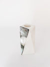White Marble Grey Mother of Pearl Candle Holders by Anaya