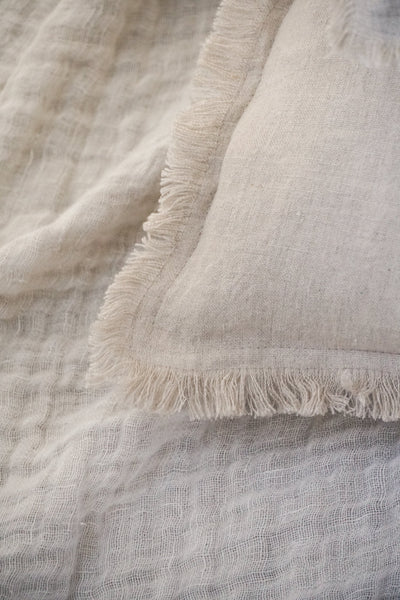 Beige So Soft Linen Pillows by Anaya