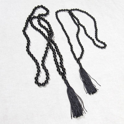 Black Onyx Mala - High-Energy Gemstones by Tiny Rituals