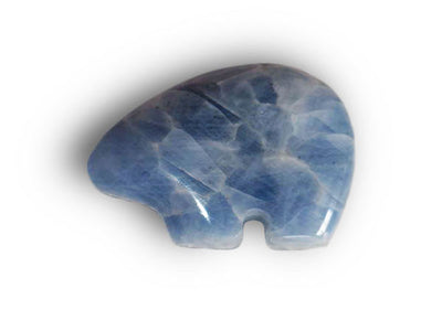 Blue Calcite Fetish Bear Carving by OMSutra