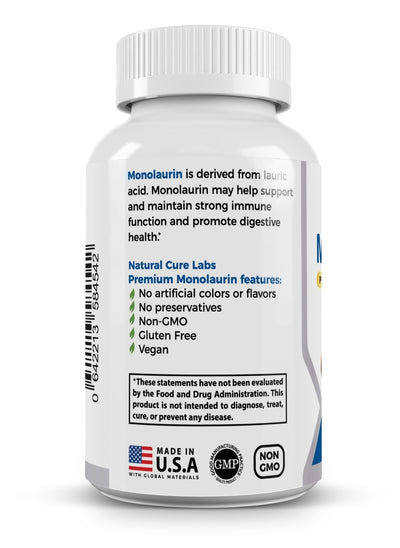 Premium Monolaurin 600mg by Natural Cure Labs