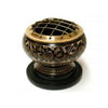 Black Brass Screen Burner with Coaster by OMSutra