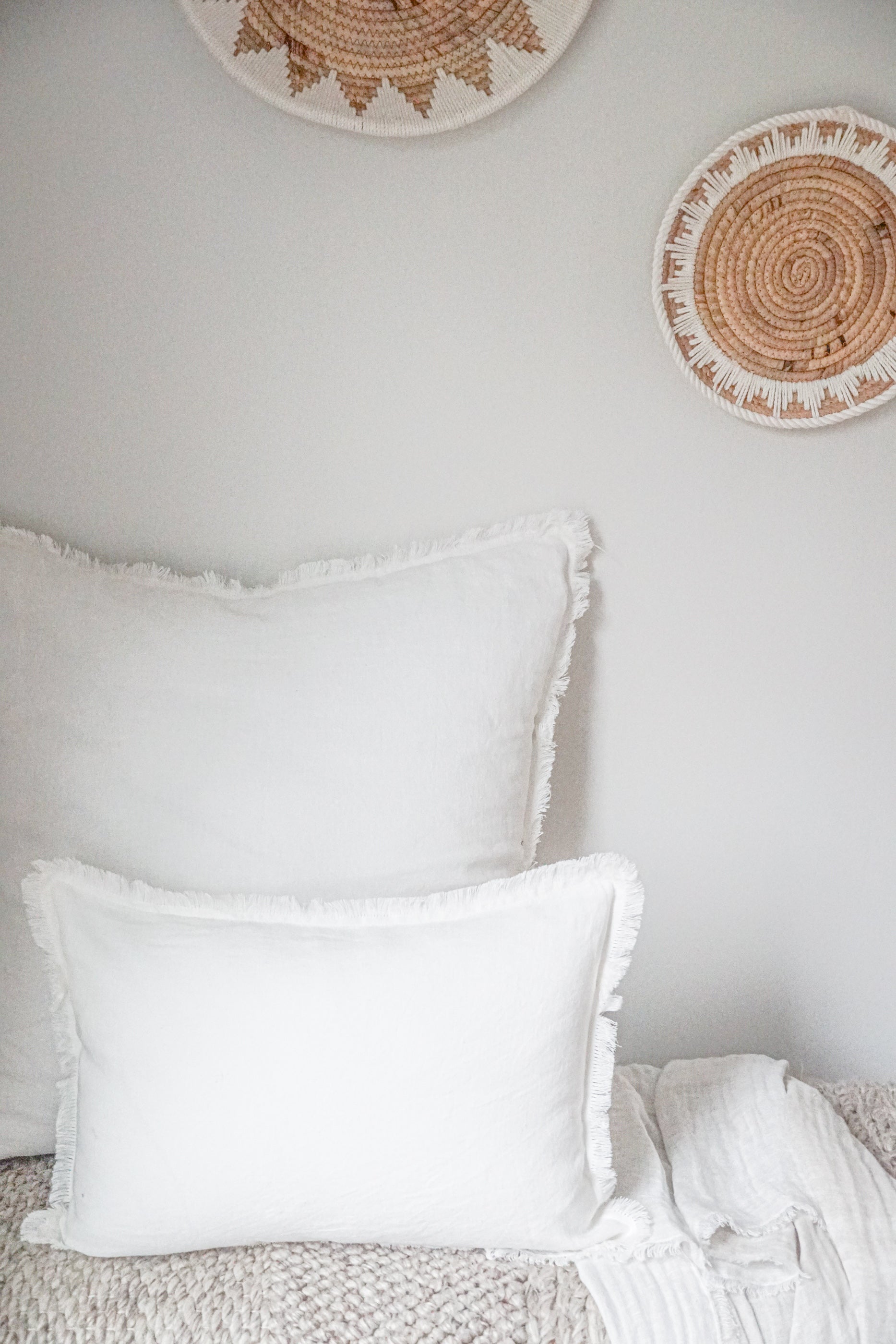 White So Soft Linen Pillows by Anaya