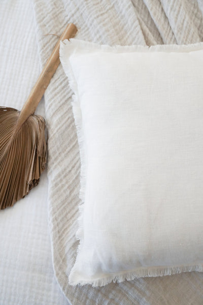 White So Soft Linen Pillows by Anaya