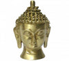 meditating Buddha  head Solid Brass statue 5" H by OMSutra