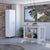 London 2 Piece Kitchen Set, Kitchen Island+Pantry, White/Light Oak Finish by FM FURNITURE