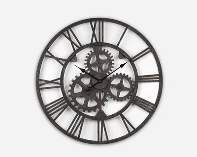 Wall clock - Wrought Iran antique wall clock by Peterson Housewares & Artwares