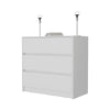 Avra 3 Drawer Dresser, Manufactured Wood Top and Front Chest of Drawers by FM FURNITURE