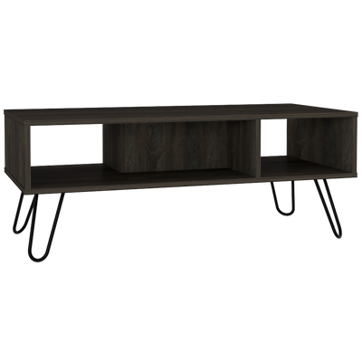 Bouse 2 Piece Living Room Set, Coffee Table + Coffee Table, Black Wengue/Espresso Finish by FM FURNITURE