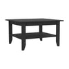 Bouse 2 Piece Living Room Set, Coffee Table + Coffee Table, Black Wengue/Espresso Finish by FM FURNITURE