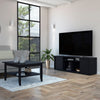 Montreal 2 Piece Living Room Set, Coffee Table + TV Stand, Black Finish by FM FURNITURE