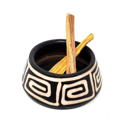 Ceramic Incense Burner for Stick and Cone Incense - 4.5" by OMSutra