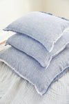 Chambray Blue So Soft Linen Pillows by Anaya