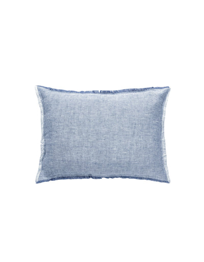 Chambray Blue So Soft Linen Pillows by Anaya