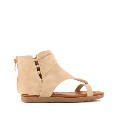 Women's Chi Lace Detail Gladiator Sandal Natural by Nest Shoes
