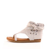 Women's Chi Lace Detail Gladiator Sandal Stone by Nest Shoes