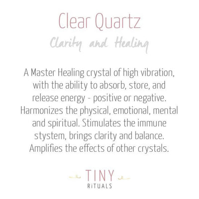 Clear Quartz Worry Stone by Tiny Rituals