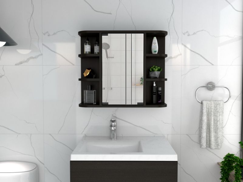 Valdez Medicine Cabinet With Six Shelves, Mirror Cabinet by FM FURNITURE