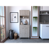 Bay Area Pantry, Two Door Cabinets, One Drawer, Four Adjustable Metal Legs