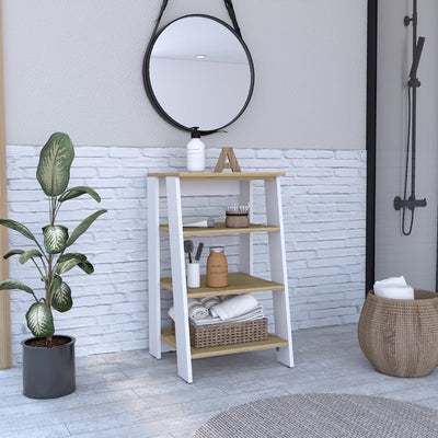 Phoenix Linen Cabinet, Four Shelves by FM FURNITURE