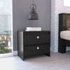 Lily Nightstand, Two Drawers, Superior Top by FM FURNITURE