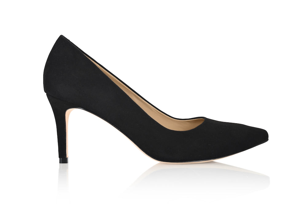 Deborah Black Kid Suede by Joan Oloff Shoes