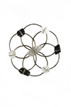 Small Flower of Life Healing Crystal Grid - Silver Black & White by Ariana Ost