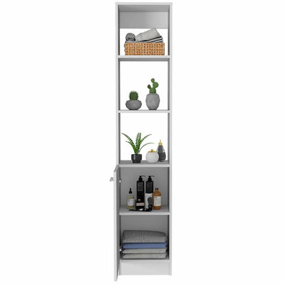 Kansas Linen Cabinet, Three Shelves, One Cabinet by FM FURNITURE