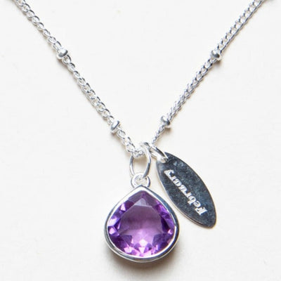 February Amethyst Birthstone Necklace by Tiny Rituals