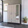 Florencia S Mirrored Armoire, Two Cabinets With Divisions, Two Drawers by FM FURNITURE