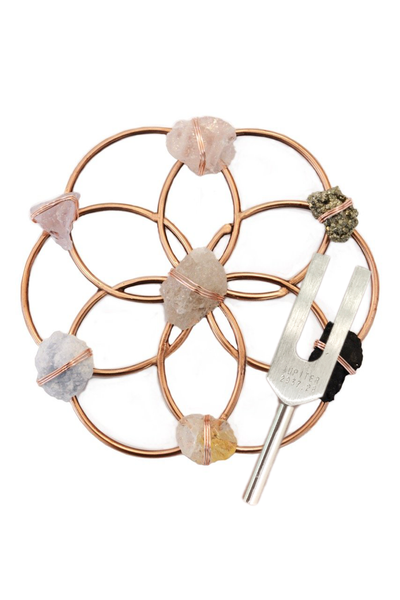 Tuning Fork & Multi Crystal Grid Instrument Set for Sound Healing by Ariana Ost