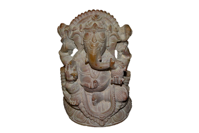 Handcrafted Sculpture Soapstone Elephant Head God Ganesha - Small by OMSutra