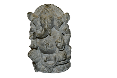 Handcrafted Sculpture Soapstone Elephant Head God Ganesha - Small by OMSutra
