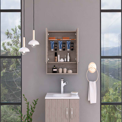 Ozark 24" Medicine Cabinet With Mirror, One Shelf by FM FURNITURE