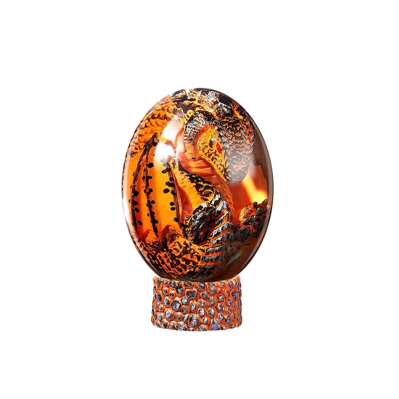 Lava Dragon Egg Resin Statue