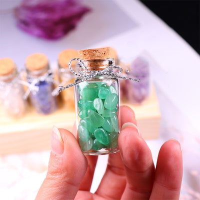6 Pcs Gemstone Bottles Set Healing Crystals Stones Chip Tumbled Supplies Kit