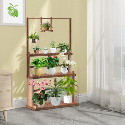 3 Tier Wooden Plant Home Decor Stand by Onetify