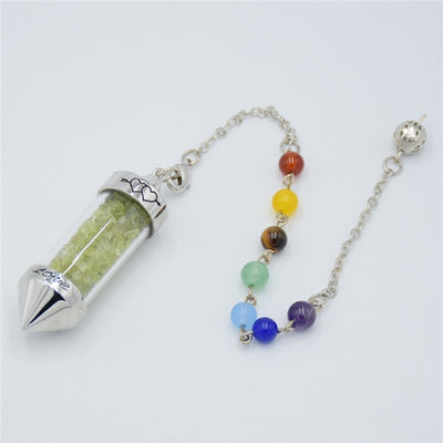 7 Chakra Stone Chain Wishing Bottle Spirit Pendulum