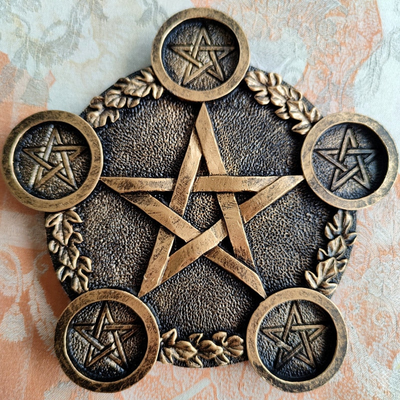 Pentagram Candle Holder Altar Light Holder