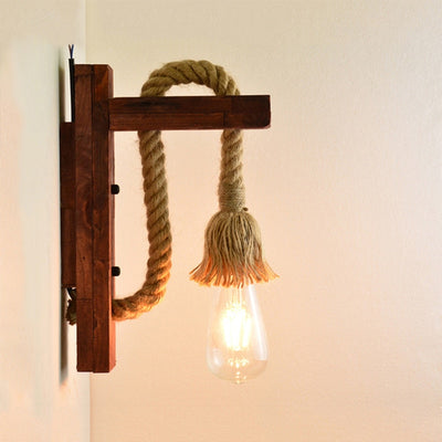 Industrial Vintage Rope Wall Lamp Led