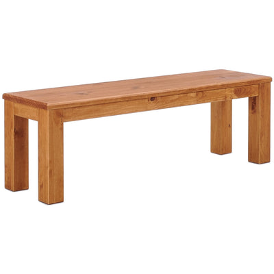 TableChamp Dining Table Set for Four with Bench and 2x Chair Honey Solid Pine Wood - Five Different Sizes by TableChamp