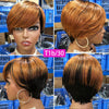 Pixie Cut Bob Human Hair Ombre Brazilian Wigs
