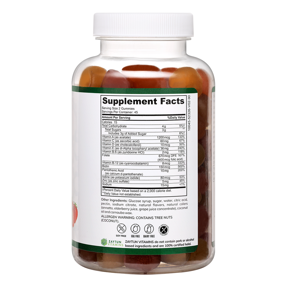 Halal Adult Multivitamin Gummies by Zaytun Vitamins