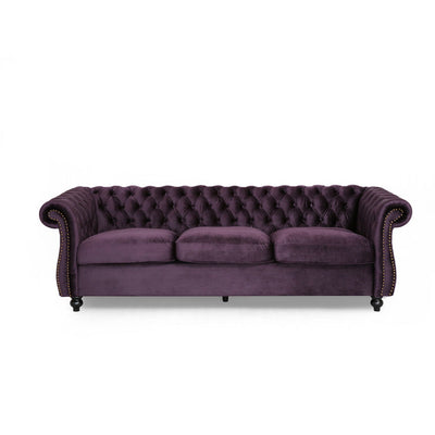 Modern Chesterfield Tufted Velvet Sofa Set